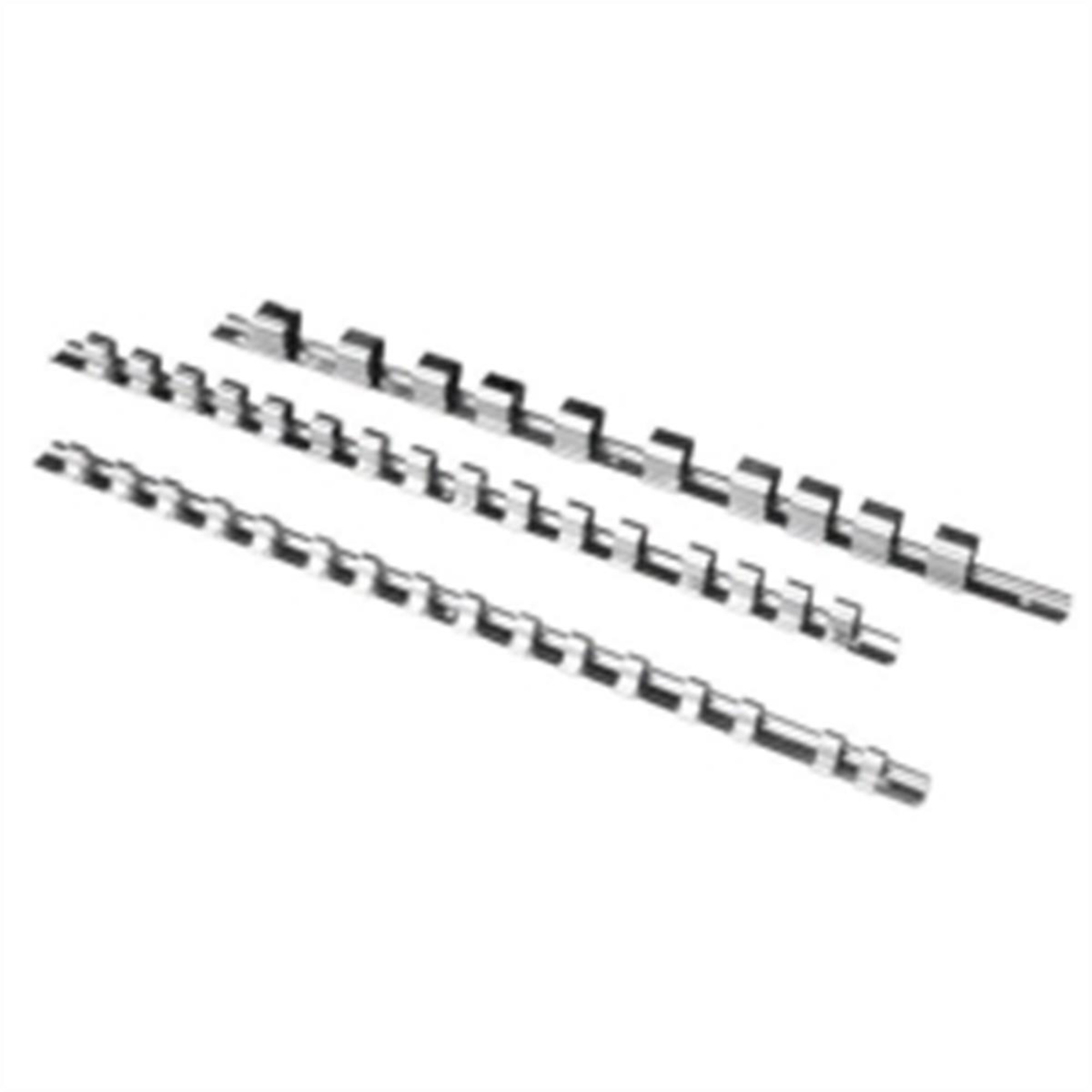 VIM Tools Socket Rail Set — 3-Piece, 17in. Length, Plastic, Nickel-Plated, Model# VIMV423